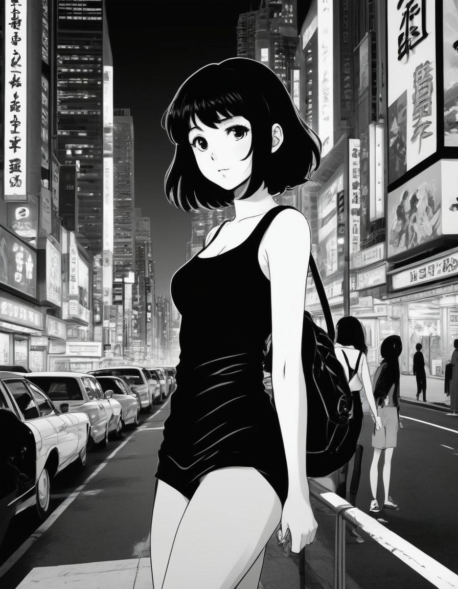 A dynamic split-screen illustration showcasing the evolution of hentai from comic book art to high-definition animation. On one side, a vintage manga panel with intricate black and white detailing, and on the other, a vibrant, colorful modern anime scene featuring characters in provocative poses. The background should transition from classic manga textures to a digital futuristic cityscape, symbolizing the journey from print to screen. Emphasize contrast in styles and brightness to highlight the evolution theme. super-realistic, vibrant colors, digital art.